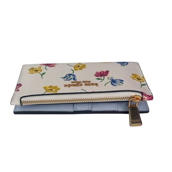 Kate Spade Morgan Tulip Toss Small Slim Bifold Wallet - Picture 4 of 8